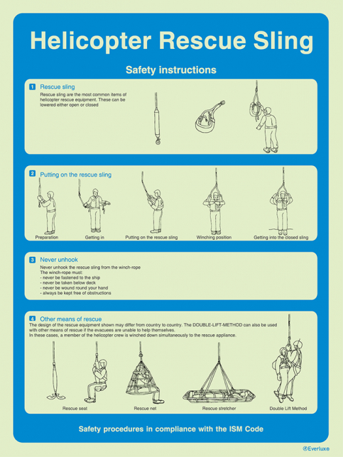 Helicopter rescue sling procedures - ISM safety procedures - S 61 25