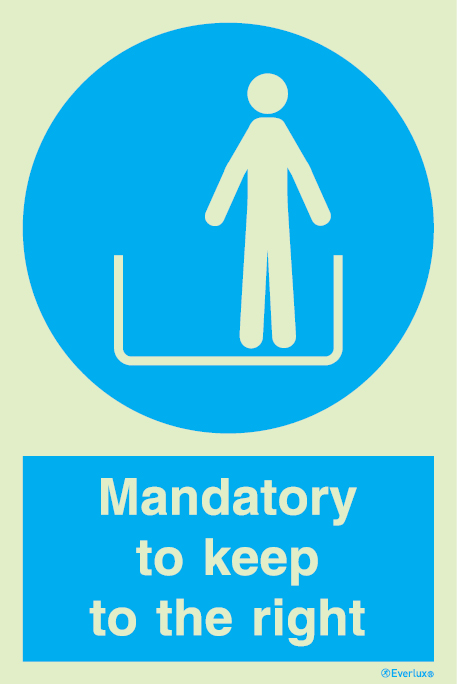 Keep to the right mandatory action sign - SC 072