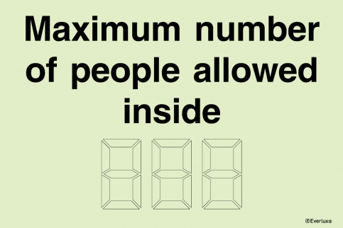 Maximum number of people allowed inside editable sign - SC 121